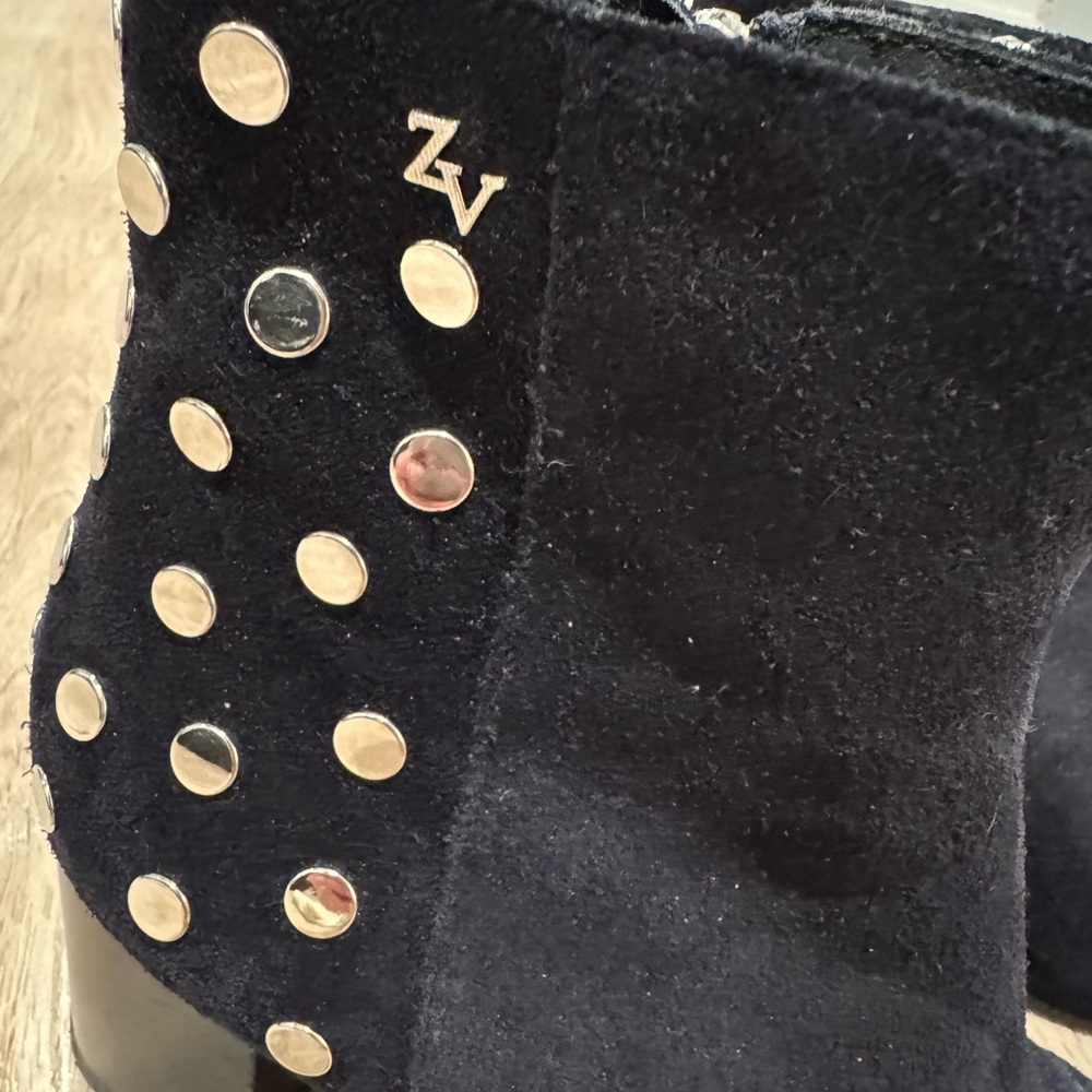 Zadig & Voltaire Navy Suede Booties - Picture 8 of 8
